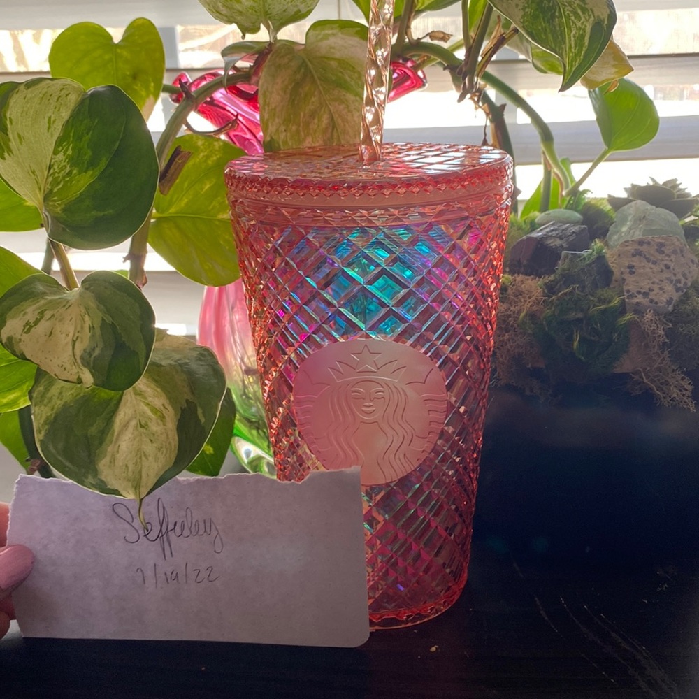 Rose Gold Jeweled Grande Starbucks Cup